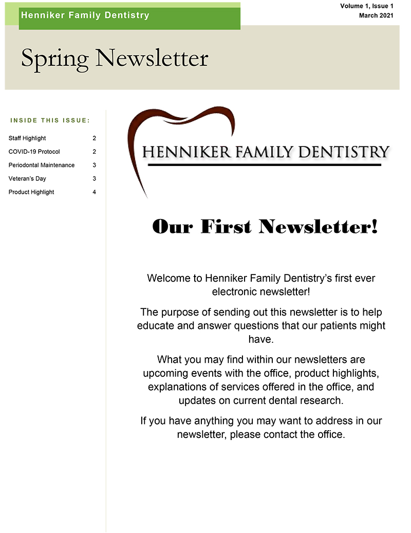 Newsletter March 2021